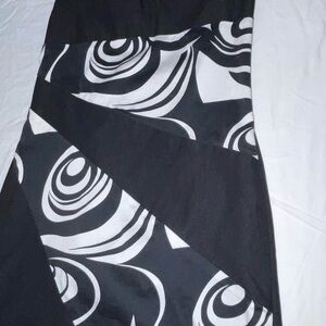 Rue21 Black and White Strapless Dress